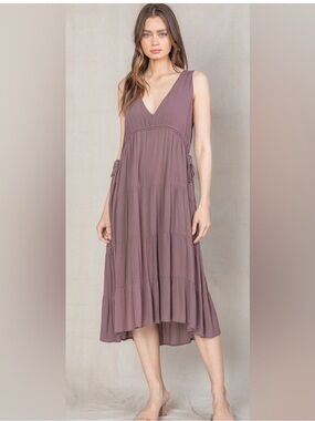 Reverof Bean Sleeveless Dress w/ Side Ties